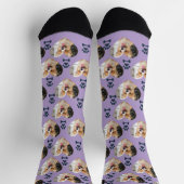 Custom Pet Photo and Paw Prints Socks Sokken (Top)