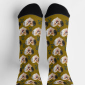 Custom Pet Photo and  Paw Prints Socks Sokken (Top)