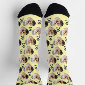 Custom Pet Photo and Paw Prints Socks Sokken (Top)