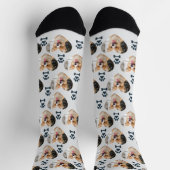 Custom Pet Photo and Paw Prints Socks Sokken (Top)