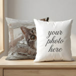 Custom Pet Photo Cat Peeking with London Big  Kussen<br><div class="desc">Bring your beloved feline friend into your home decor with this unique custom pet photo pillow! Featuring an adorable close-up of a curious cat peeking out, overlaid with a stylish, soft-focus background of London's iconic Big Ben, this pillow is perfect for cat lovers and travel enthusiasts alike. Personalize it with...</div>