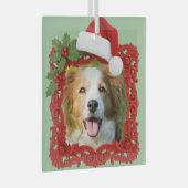 Custom Pet Photo Christmas Glass Ornament (Voorkant Rechts)