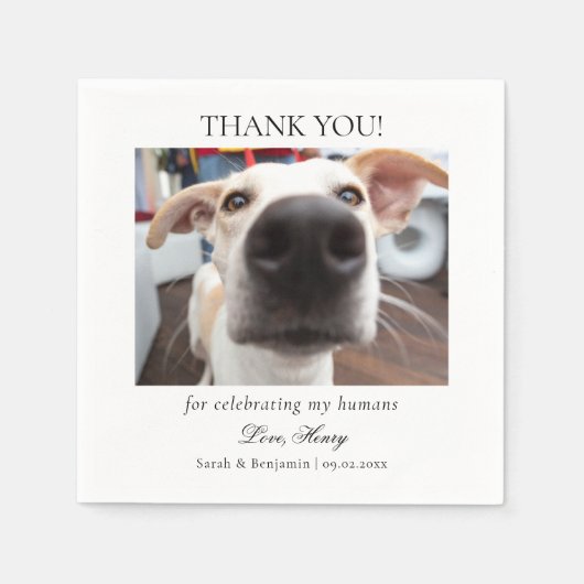 Custom Pet Photo Cocktail servetten voor bruilofte (Voorkant)