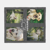 Custom Pet Photo Collage Memorial Keepslag Fleece Deken (Voorkant (Horizontaal))