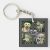 Custom Pet Photo Collage Memorial Keepslag Sleutelhanger (voorkant)