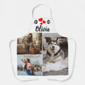 Custom Pet Photo Collage & Name Apron Schort (Voorkant)