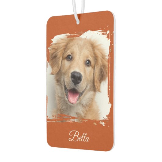 Custom Pet Photo - Dubbelzijdige auto Luchtverfris Luchtverfrisser (Links)