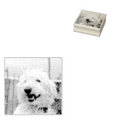 Custom Pet Photo Etched Style Rubberstempel (Gestempeld)