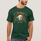 Custom Pet Photo Face with Santa Hat Christmas T-shirt (Voorkant)