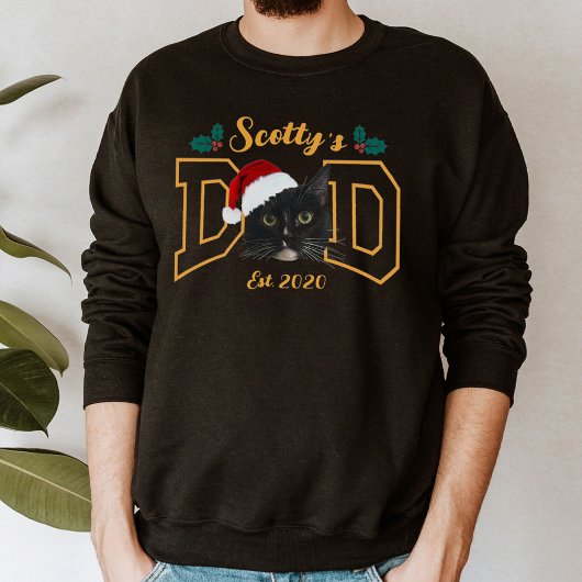 Custom Pet Photo Face with Santa Hat Christmas Trui