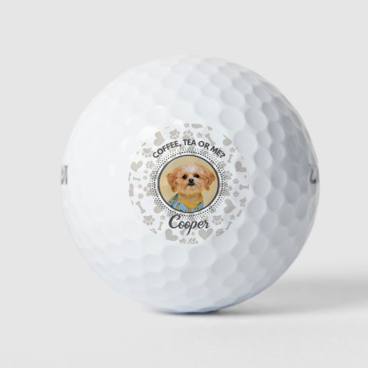 Custom Pet Photo Golf Ball - Uniek cadeau aan Golf Golfballen (Voorkant)