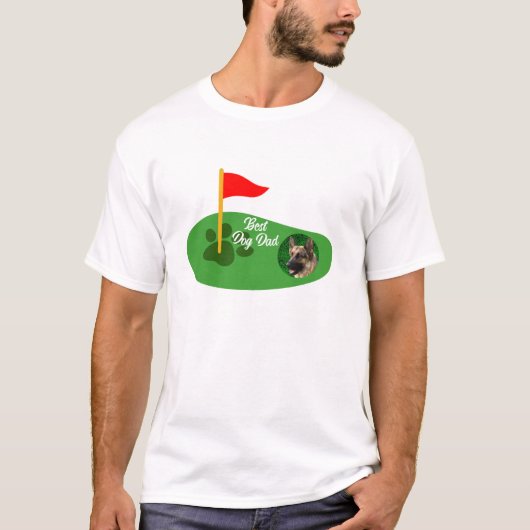 Custom Pet Photo Golf Shirt, Minimalistische Golfe T-shirt (Voorkant)