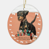 Custom Pet Photo Keramisch Ornament (Links)