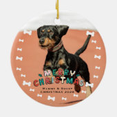 Custom Pet Photo Keramisch Ornament (Achterkant)