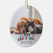 Custom Pet Photo Keramisch Ornament (Rechts)
