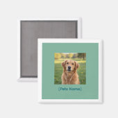 Custom Pet Photo Magnet | Personalized Name (Voorkant / Achterkant)
