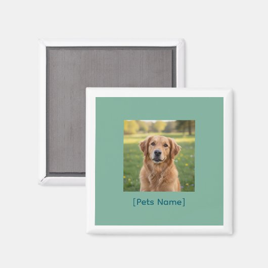 Custom Pet Photo Magnet | Personalized Name (Voorkant / Achterkant)