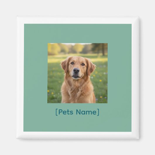 Custom Pet Photo Magnet | Personalized Name (Voorkant)