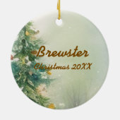 Custom Pet Photo Memorial - Cherished Keepsake Keramisch Ornament (Achterkant)