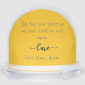 Custom Pet Photo Memorial Sneeuwbol (Achterkant)