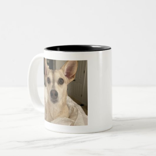 Custom Pet Photo Mok – Gepersonaliseerde hond of k (Voorkant links)