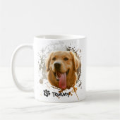 Custom Pet Photo Mok met naam en moderne typografi (Links)