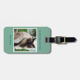 Custom Pet Photo & Name Double Sided Bagagelabel