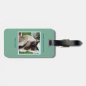 Custom Pet Photo & Name Double Sided Bagagelabel (Achterkant horizontaal)