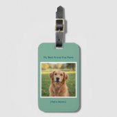 Custom Pet Photo & Name Durable Bagagelabel (Voorkant (verticaal))