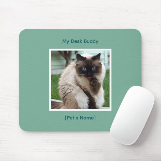 Custom Pet Photo & Name Mousepad | Desk Buddy Muismat (Met muis)
