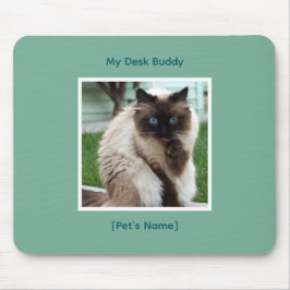Custom Pet Photo & Name Mousepad | Desk Buddy Muismat