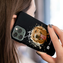 Custom Pet Photo & Name Phone Case – Modern Design iPhone 14 Hoesje