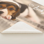 Custom Pet Photo & Name Sherpa Blanket Deken (3/4)