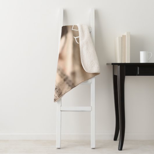 Custom Pet Photo & Name Sherpa Blanket Sherpa Deken (In situ)