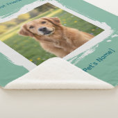 Custom Pet Photo & Name Sherpa Deken (3/4)