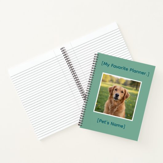 Custom Pet Photo Notebook | Personalized Planner Notitieboek (Binnen)