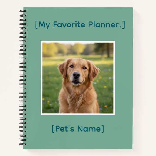 Custom Pet Photo Notebook | Personalized Planner Notitieboek (Voorkant)