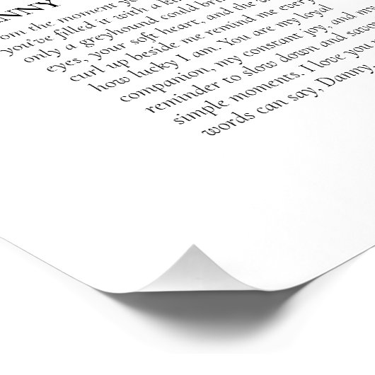 Custom Pet Photo  Perfect Poster (Hoek)