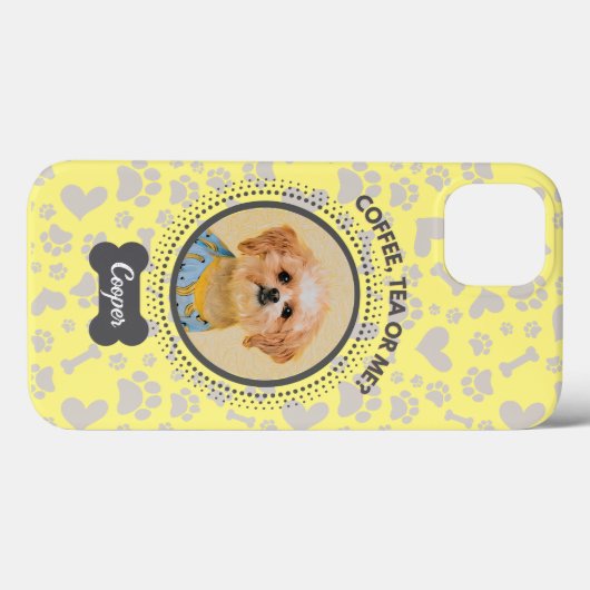 Custom Pet Photo Phone Case – "Koffie, thee of mij (Achterkant (horizontaal))