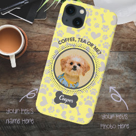 Custom Pet Photo Phone Case – "Koffie, thee of mij
