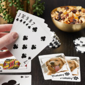Custom Pet Photo Playing Cards with Name – White Pokerkaarten (Insitu)