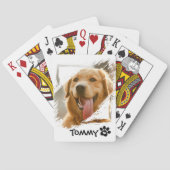 Custom Pet Photo Playing Cards with Name – White Pokerkaarten (Achterkant)