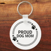 Custom Pet Photo Proud Dog Mom Sleutelhanger (Achterkant)