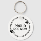 Custom Pet Photo Proud Dog Mom Sleutelhanger (Achterkant)