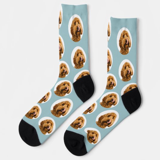 Custom Pet Photo Socks | Personalized Dog Face  Sokken (Links)