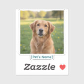 Custom Pet Photo Sticker | Personalized Name Vinyl (Vel)