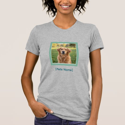Custom Pet Photo T-Shirt for Dog & Cat Moms  (Voorkant)