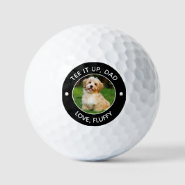 Custom Pet Photo T-shirt It Up Dad Black Golfballen