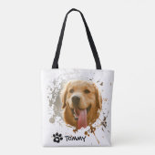 Custom Pet Photo Tote Bag with Name – All Over Pri (Achterkant)