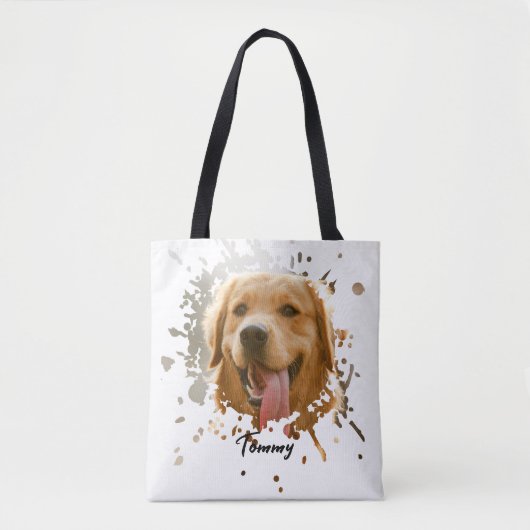 Custom Pet Photo Tote — Personalized Double-Sided  Bag (Voorkant)